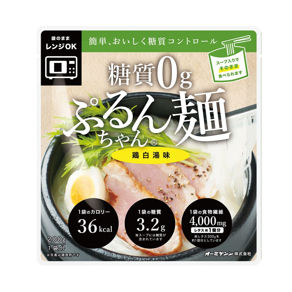 糖質0gぷるんちゃん麺 鶏白湯味_6袋セット