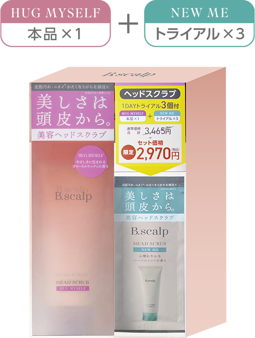 HUG MYSELF本品1×1，トライアル×3