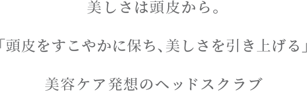 美しさは頭皮から。「落とす」だけじゃない、「頭皮をすこやかに保ち、美しさを引き上げる」美容ケア発想のヘッドスクラブ