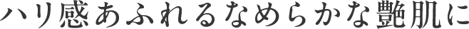 ハリ感あふれるなめらかな艶肌に
