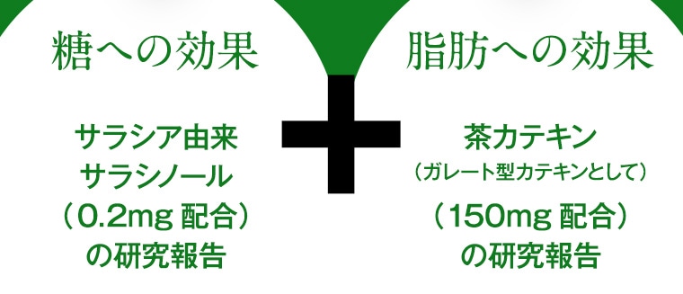糖への効果 + 脂肪への効果