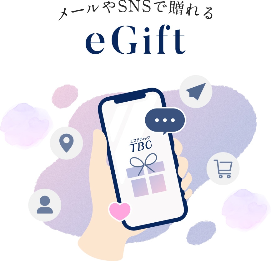 メールやSNSで贈れるegift