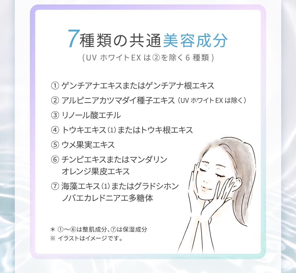 7種類の共通美容成分